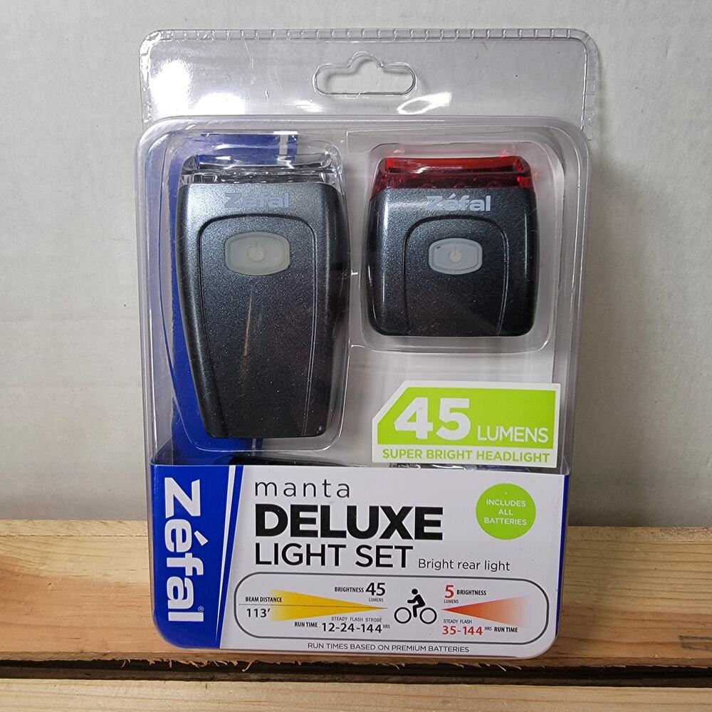 Zefal Manta Deluxe Light Set 45 Lumens - NEW / SEALED